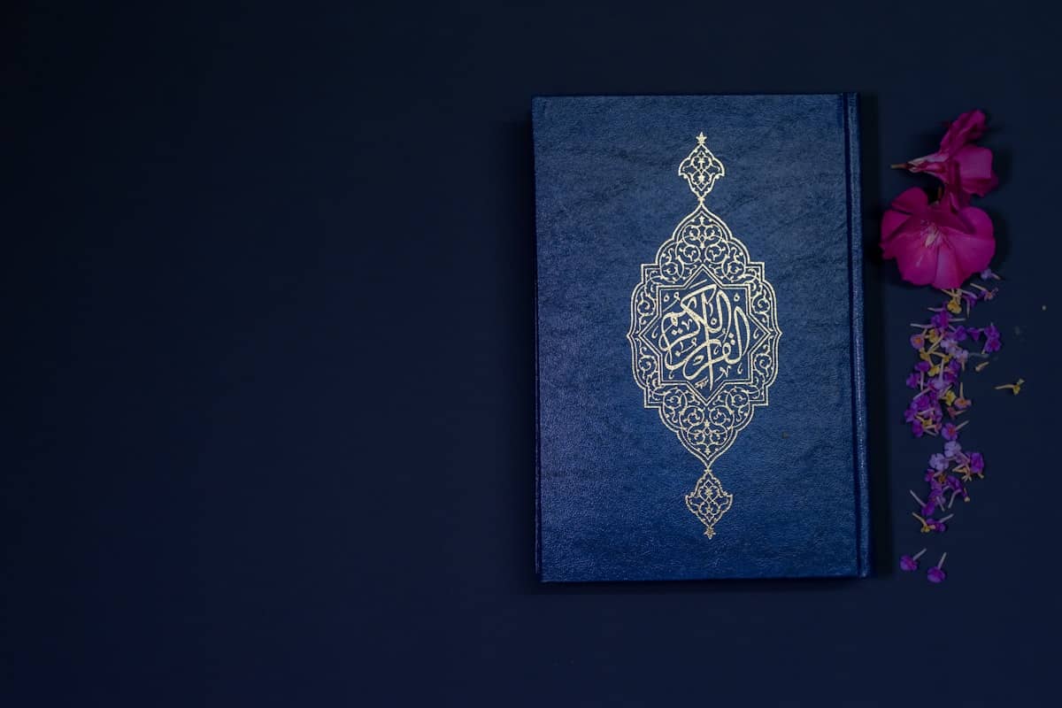 The Holy Quran with flowers